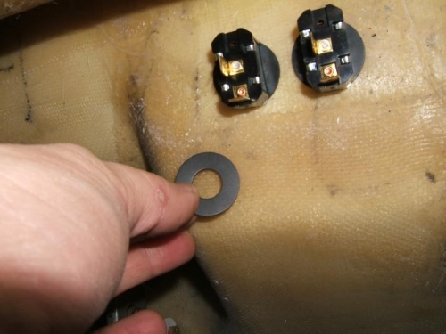 Neoprene washers under switches