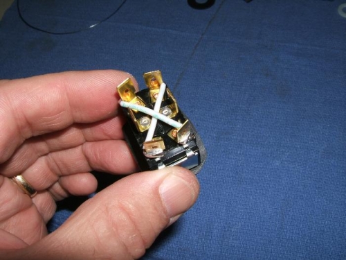Wires soldered across clutch switch