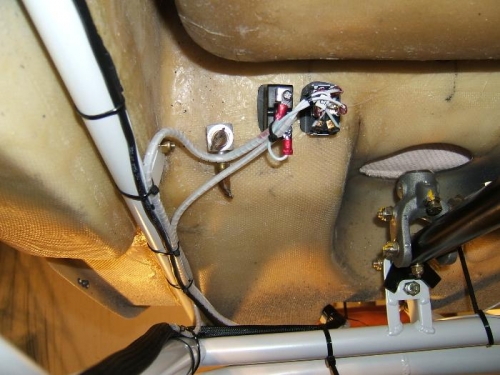 Left side wires and clutch switch