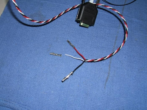 Putting connector on transducer lead