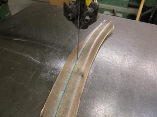 Cutting excess from 1/2 door frame