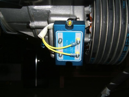 A/C wires connected to rectifier