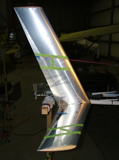 Paint lines marked on tail