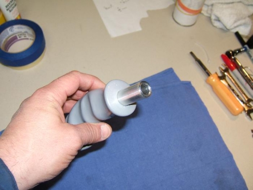 Cyclic grip w/coupler glued in