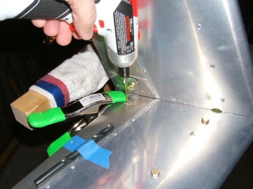 Drilling rivet holes