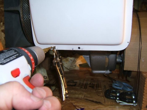 Marking the straps for drilling