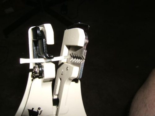 Wire stripper, works well on the tough teflon wire insulation