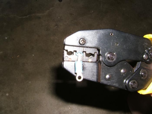 Crimping ends on the jumper wires