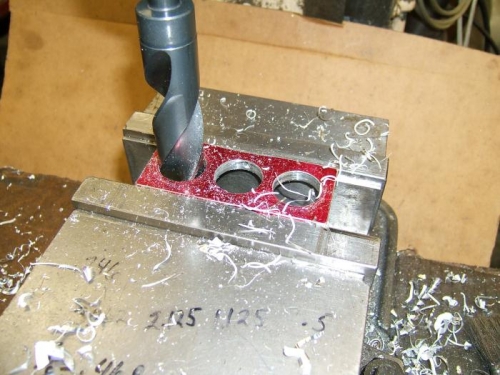 Drilling lightening holes in the top plate