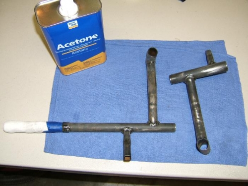 Directional pedals ready for paint