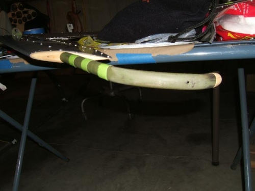 Drain holes drilled in tail skid and bottom fin plug