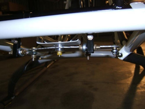 Pedal linkage front view