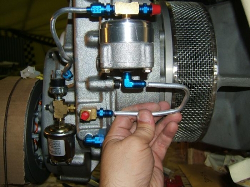 Starting on filter feed line