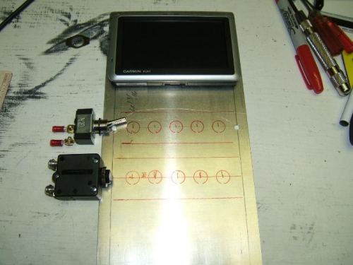 Switch and breaker rows marked