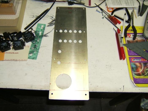 Lower panel holes w/ pilot holes for future use