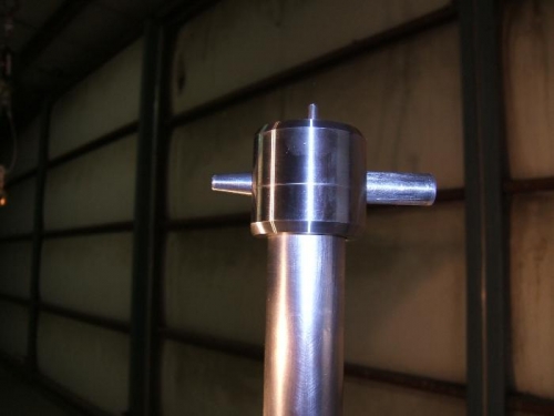 Rotor head collar in place on main shaft