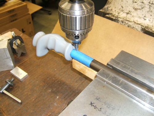 Drilling stick to grip bolt hole