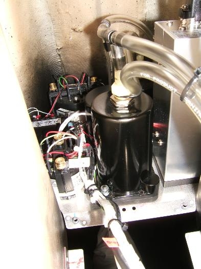 Looking up from the bottom of the pod