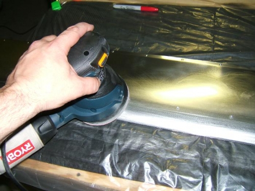 Sanding top of blade 2