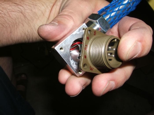 Coiling the wires in behind the connector