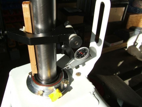Checking shaft is square to bearing