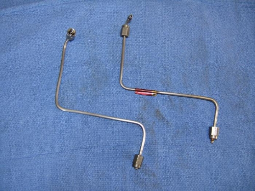 Original and replacement fuel line