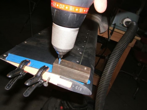 Drilling the top screw holes