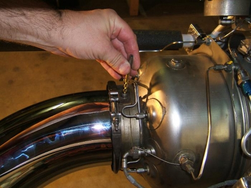 Marking for the temp probe hole