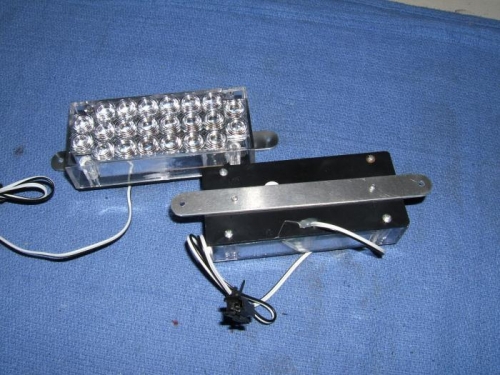 Straps done and riveted to strobes