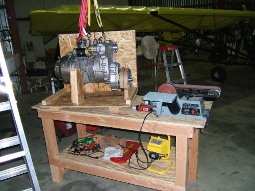 On the bench ready for oil lines