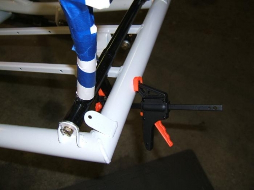 Clamped pedals to stops while checking the slider at the tail