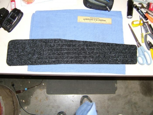 Right side carpet cut from the template