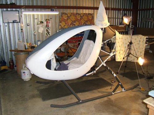 Left cabin half installed