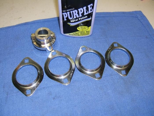 Polished carrier bearing clamps and coupler