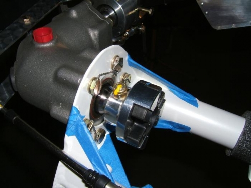 Installed drive shaft coupler