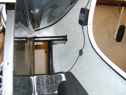 Antenna box velcroed to the cabin