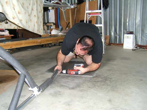 Drilling rivet holes to secure skid plugs