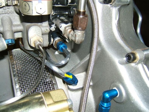 U-turn line is fuel pump weep drain