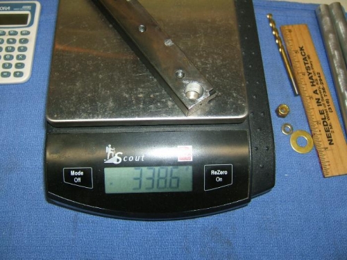 Blade 1 tip weight with 12.9 gram hole