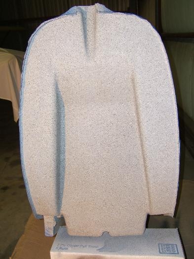 Back of seat pan textured