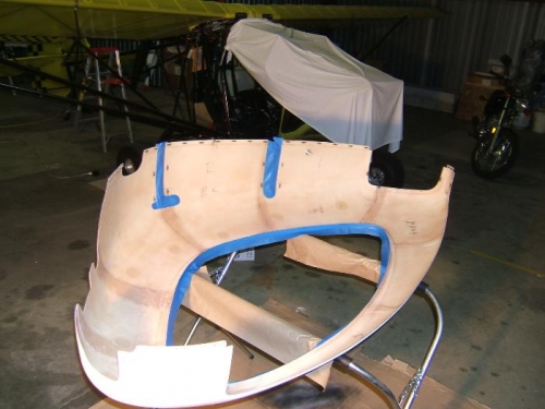 Right cabin half ready for interior paint