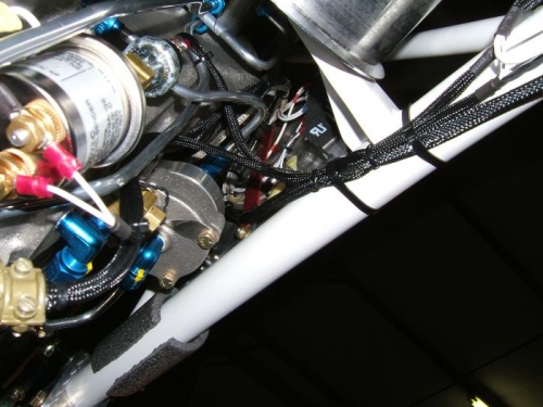 View of governor wiring from below