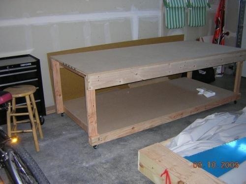 Work table and open crate