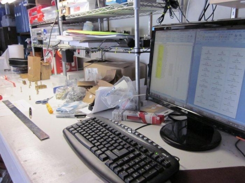 Making labels and updating spreadsheet of inventory.