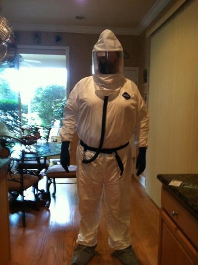 Tyvek suit.