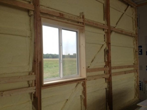 window trim south wall