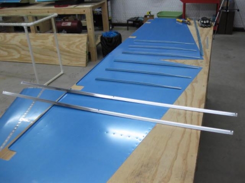 Stiffeners being cut and fitted