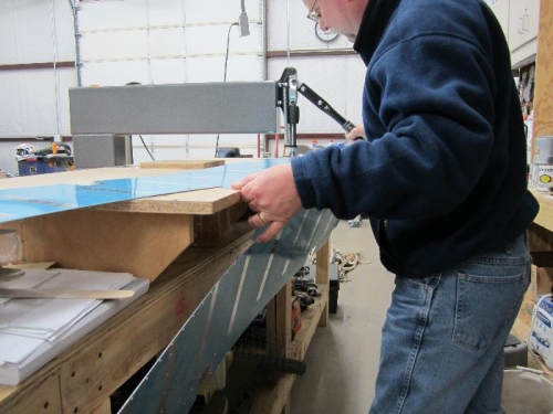 Dimpled skins with C-frame dimpler.