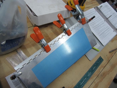 Hinge ready for final drilling tomorrow.