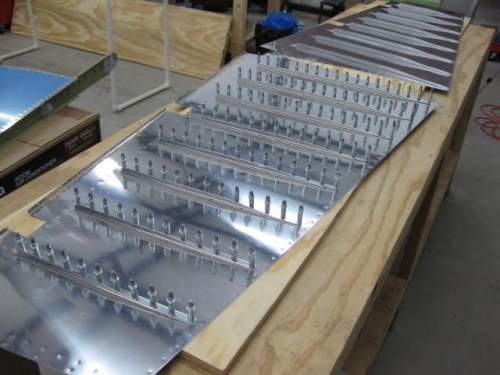 Clecoed to scrap plywood